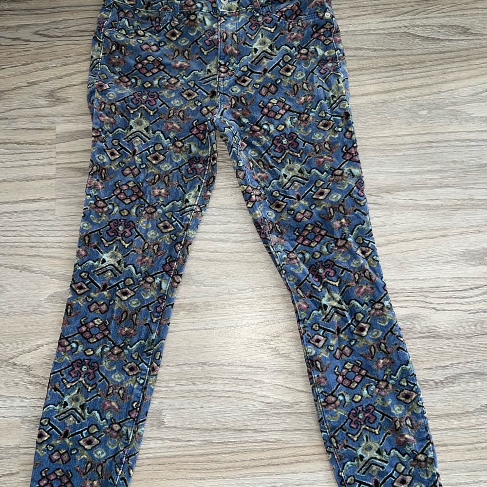 Pilcro and the Letterpress Floral Velvet Pants